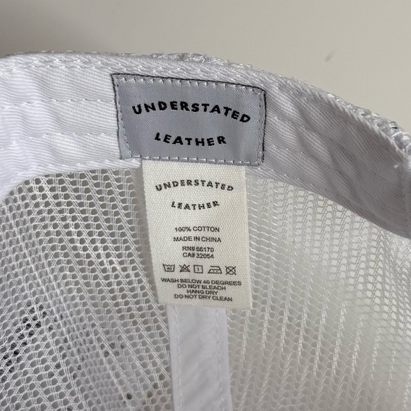 Understated Leather Free People Giddy Up Trucker Hat Green Cream NWT $38 - Picture 7 of 9